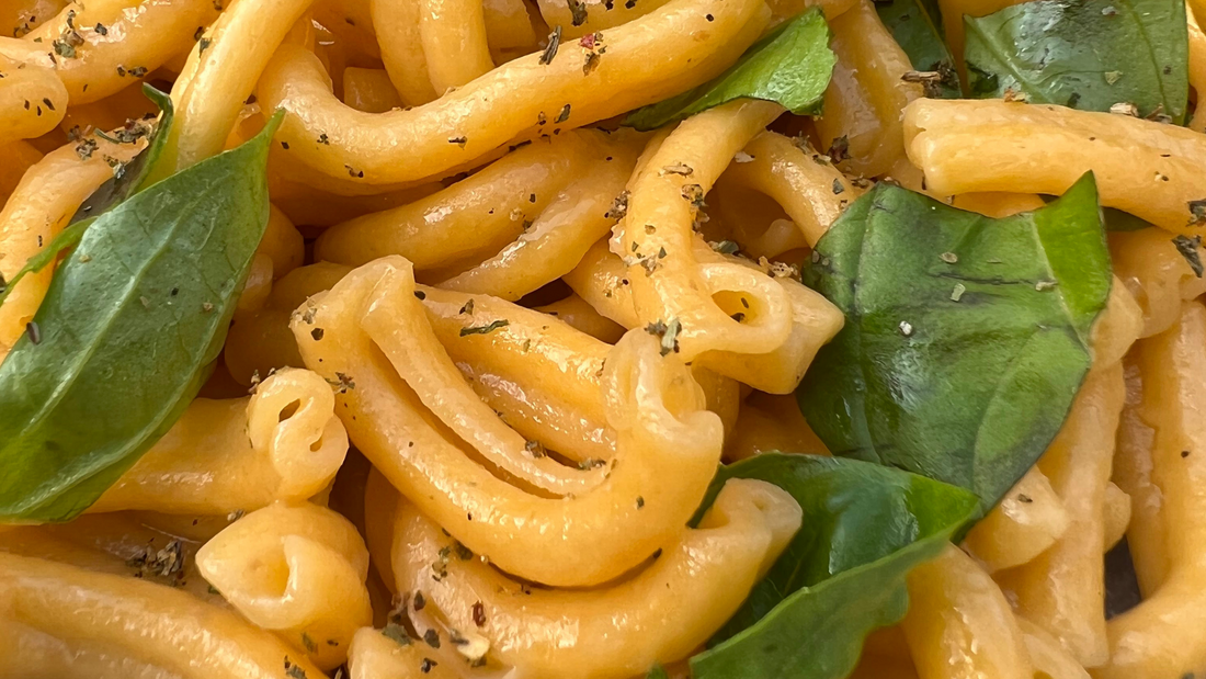 Carrot Casarecce Tossed in Herbs and Butter