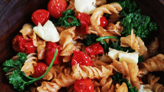 Whole-Wheat Fusilli with Cherry Tomato & Broccoli