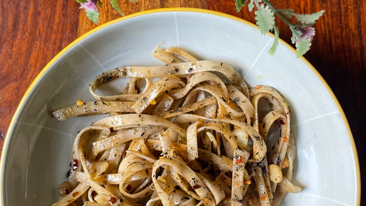 Whole Wheat Herb Magic on Fettuccine