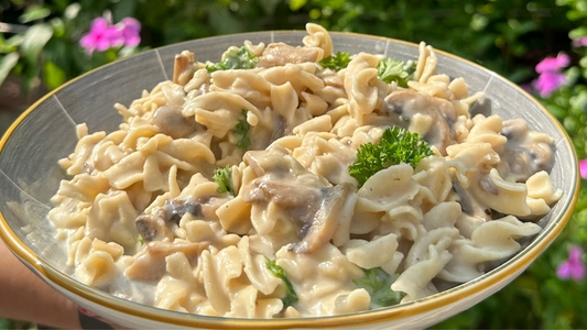 Gluten-Free Gourmet with Fusilli and Creamy Mushroom